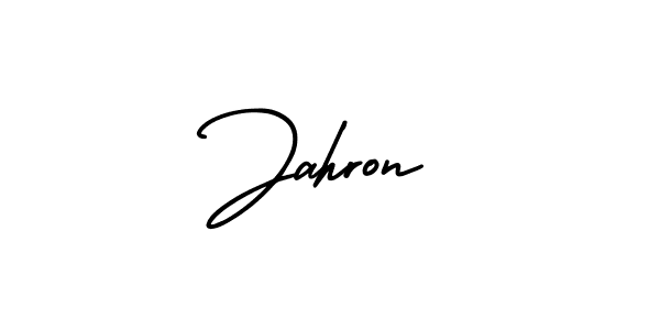 Use a signature maker to create a handwritten signature online. With this signature software, you can design (AmerikaSignatureDemo-Regular) your own signature for name Jahron. Jahron signature style 3 images and pictures png