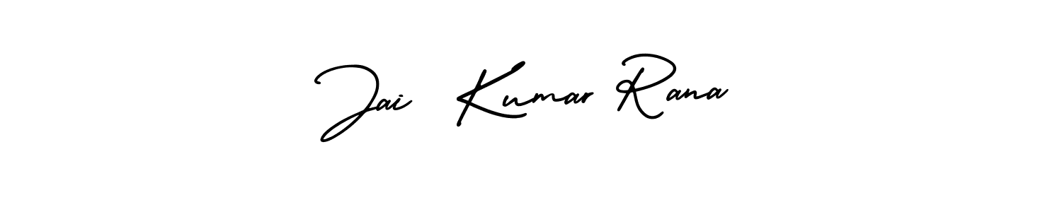 The best way (AmerikaSignatureDemo-Regular) to make a short signature is to pick only two or three words in your name. The name Jai  Kumar Rana include a total of six letters. For converting this name. Jai  Kumar Rana signature style 3 images and pictures png
