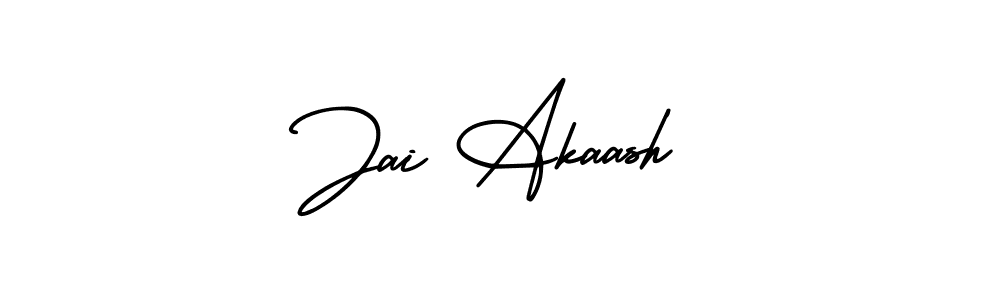 The best way (AmerikaSignatureDemo-Regular) to make a short signature is to pick only two or three words in your name. The name Jai Akaash include a total of six letters. For converting this name. Jai Akaash signature style 3 images and pictures png