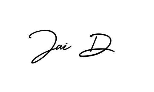 The best way (AmerikaSignatureDemo-Regular) to make a short signature is to pick only two or three words in your name. The name Jai D include a total of six letters. For converting this name. Jai D signature style 3 images and pictures png