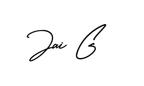 The best way (AmerikaSignatureDemo-Regular) to make a short signature is to pick only two or three words in your name. The name Jai G include a total of six letters. For converting this name. Jai G signature style 3 images and pictures png