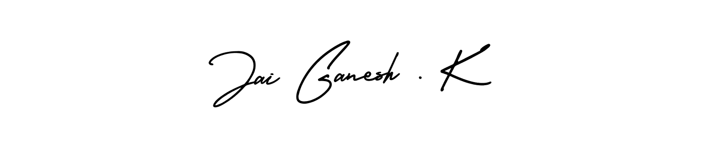 if you are searching for the best signature style for your name Jai Ganesh . K. so please give up your signature search. here we have designed multiple signature styles  using AmerikaSignatureDemo-Regular. Jai Ganesh . K signature style 3 images and pictures png