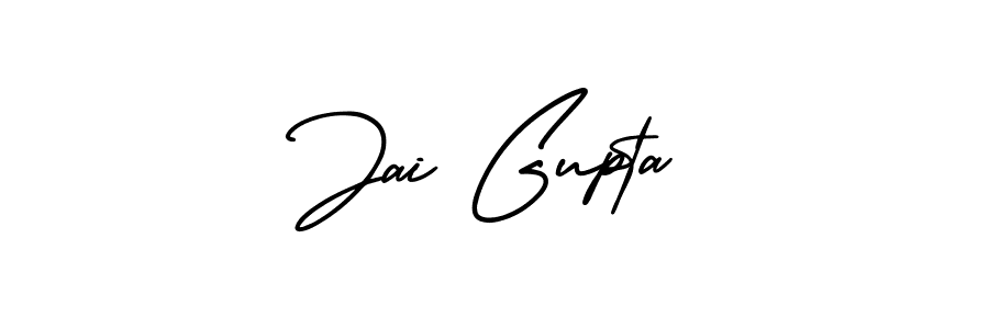 You should practise on your own different ways (AmerikaSignatureDemo-Regular) to write your name (Jai Gupta) in signature. don't let someone else do it for you. Jai Gupta signature style 3 images and pictures png