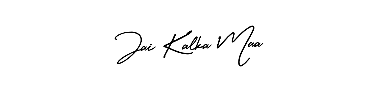 if you are searching for the best signature style for your name Jai Kalka Maa. so please give up your signature search. here we have designed multiple signature styles  using AmerikaSignatureDemo-Regular. Jai Kalka Maa signature style 3 images and pictures png