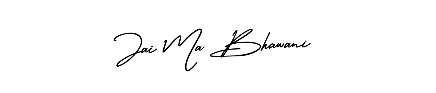 The best way (AmerikaSignatureDemo-Regular) to make a short signature is to pick only two or three words in your name. The name Jai Ma Bhawani include a total of six letters. For converting this name. Jai Ma Bhawani signature style 3 images and pictures png