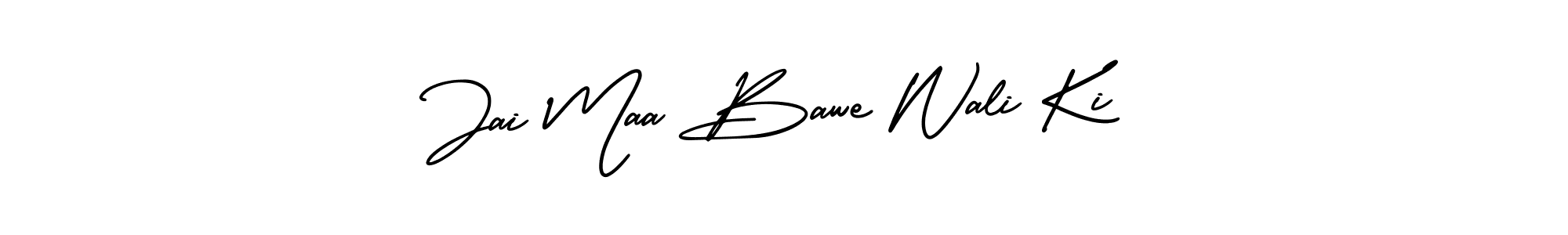 Use a signature maker to create a handwritten signature online. With this signature software, you can design (AmerikaSignatureDemo-Regular) your own signature for name Jai Maa Bawe Wali Ki. Jai Maa Bawe Wali Ki signature style 3 images and pictures png