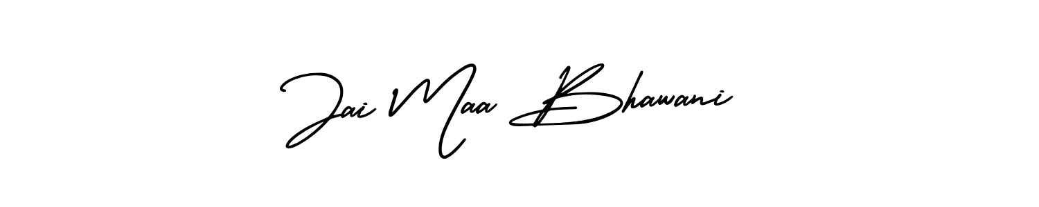 Use a signature maker to create a handwritten signature online. With this signature software, you can design (AmerikaSignatureDemo-Regular) your own signature for name Jai Maa Bhawani. Jai Maa Bhawani signature style 3 images and pictures png