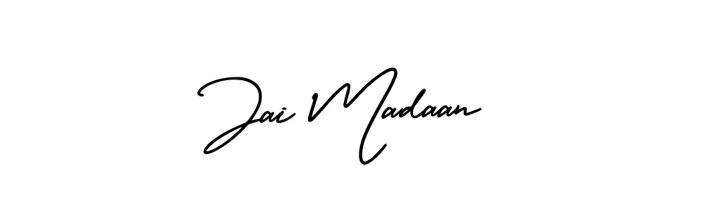 This is the best signature style for the Jai Madaan name. Also you like these signature font (AmerikaSignatureDemo-Regular). Mix name signature. Jai Madaan signature style 3 images and pictures png