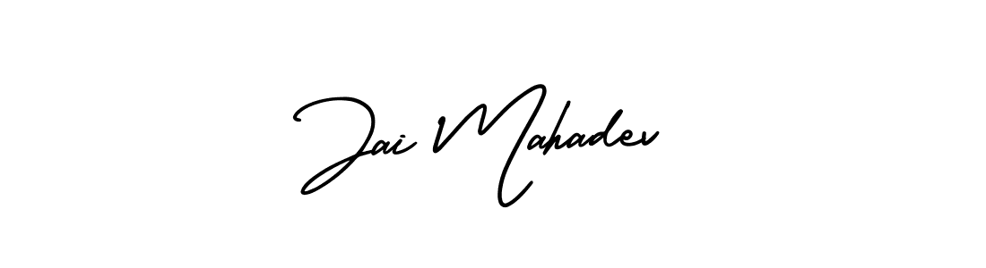 It looks lik you need a new signature style for name Jai Mahadev. Design unique handwritten (AmerikaSignatureDemo-Regular) signature with our free signature maker in just a few clicks. Jai Mahadev signature style 3 images and pictures png