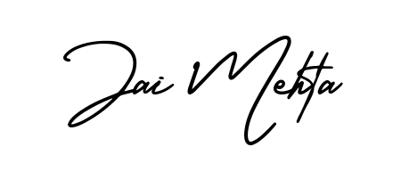 The AmerikaSignatureDemo-Regular handwriting style adds charm and authenticity to name Jai Mehta. A wonderful choice for personal thank-you notes. Jai Mehta signature style 3 images and pictures png