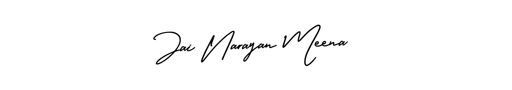 Jai Narayan Meena stylish signature style. Best Handwritten Sign (AmerikaSignatureDemo-Regular) for my name. Handwritten Signature Collection Ideas for my name Jai Narayan Meena. Jai Narayan Meena signature style 3 images and pictures png