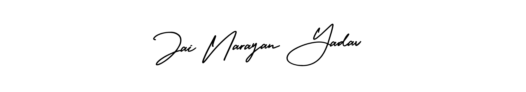Similarly AmerikaSignatureDemo-Regular is the best handwritten signature design. Signature creator online .You can use it as an online autograph creator for name Jai Narayan Yadav. Jai Narayan Yadav signature style 3 images and pictures png