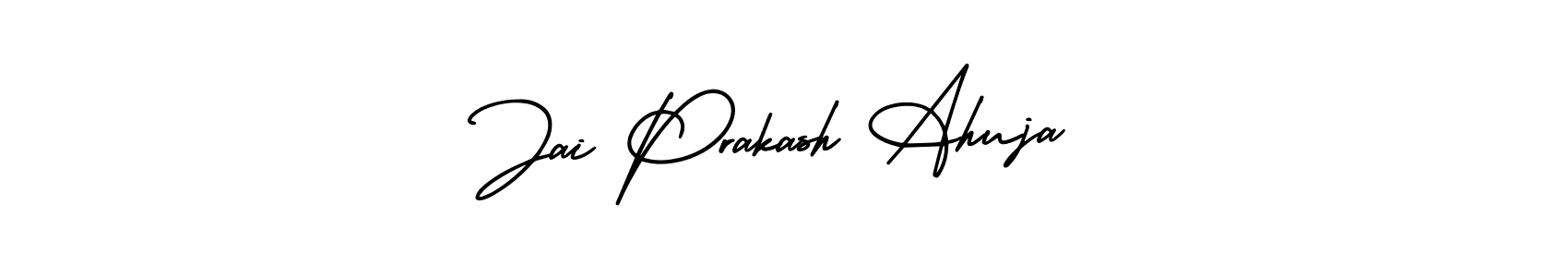 Jai Prakash Ahuja stylish signature style. Best Handwritten Sign (AmerikaSignatureDemo-Regular) for my name. Handwritten Signature Collection Ideas for my name Jai Prakash Ahuja. Jai Prakash Ahuja signature style 3 images and pictures png