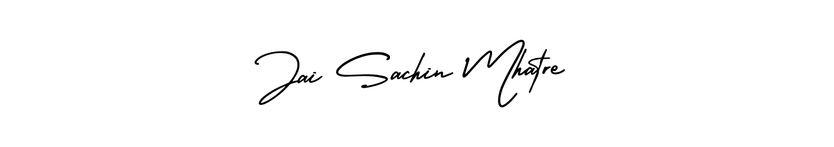 This is the best signature style for the Jai Sachin Mhatre name. Also you like these signature font (AmerikaSignatureDemo-Regular). Mix name signature. Jai Sachin Mhatre signature style 3 images and pictures png