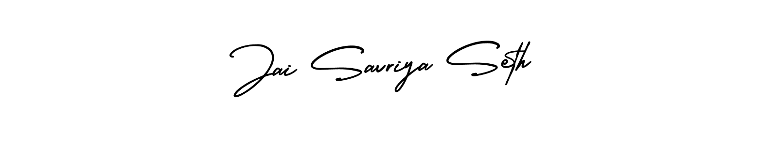if you are searching for the best signature style for your name Jai Savriya Seth. so please give up your signature search. here we have designed multiple signature styles  using AmerikaSignatureDemo-Regular. Jai Savriya Seth signature style 3 images and pictures png