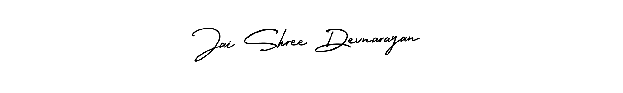 The best way (AmerikaSignatureDemo-Regular) to make a short signature is to pick only two or three words in your name. The name Jai Shree Devnarayan include a total of six letters. For converting this name. Jai Shree Devnarayan signature style 3 images and pictures png