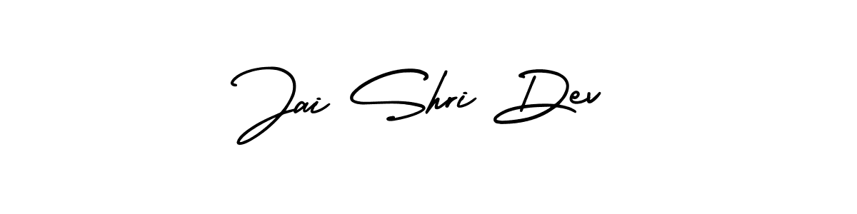 You should practise on your own different ways (AmerikaSignatureDemo-Regular) to write your name (Jai Shri Dev) in signature. don't let someone else do it for you. Jai Shri Dev signature style 3 images and pictures png