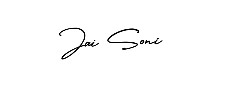 How to make Jai Soni name signature. Use AmerikaSignatureDemo-Regular style for creating short signs online. This is the latest handwritten sign. Jai Soni signature style 3 images and pictures png