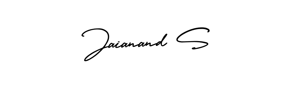 Use a signature maker to create a handwritten signature online. With this signature software, you can design (AmerikaSignatureDemo-Regular) your own signature for name Jaianand S. Jaianand S signature style 3 images and pictures png