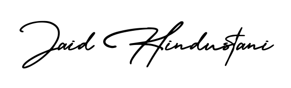 Express your personality with a custom Jaid Hindustani signature crafted with AmerikaSignatureDemo-Regular typography. Free transparent PNG download available. Jaid Hindustani signature style 3 images and pictures png