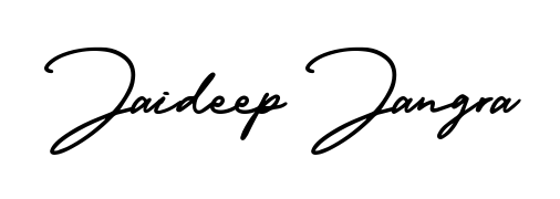 The AmerikaSignatureDemo-Regular signature style provides a bold statement for name Jaideep Jangra. Designed for business owners, executives, and leaders. Jaideep Jangra signature style 3 images and pictures png
