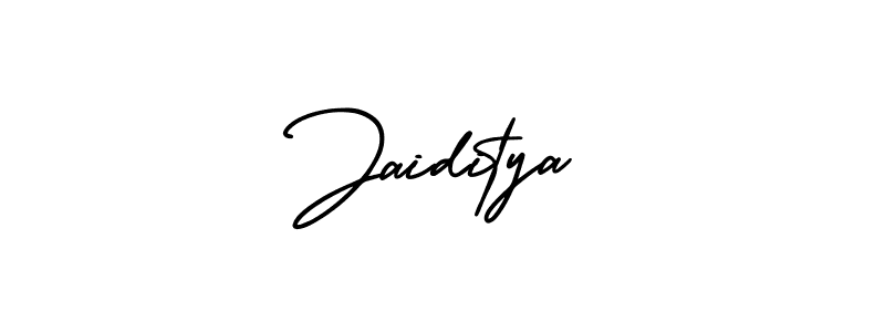 How to make Jaiditya name signature. Use AmerikaSignatureDemo-Regular style for creating short signs online. This is the latest handwritten sign. Jaiditya signature style 3 images and pictures png