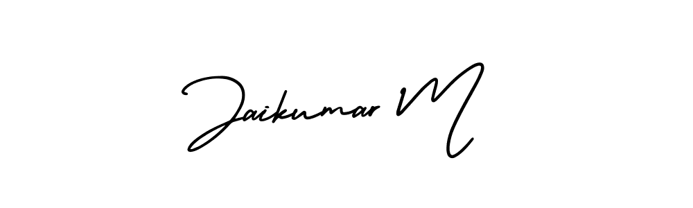 Make a beautiful signature design for name Jaikumar M. With this signature (AmerikaSignatureDemo-Regular) style, you can create a handwritten signature for free. Jaikumar M signature style 3 images and pictures png