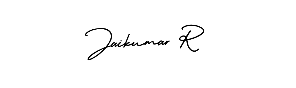 How to make Jaikumar R name signature. Use AmerikaSignatureDemo-Regular style for creating short signs online. This is the latest handwritten sign. Jaikumar R signature style 3 images and pictures png