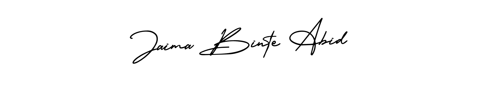 Jaima Binte Abid stylish signature style. Best Handwritten Sign (AmerikaSignatureDemo-Regular) for my name. Handwritten Signature Collection Ideas for my name Jaima Binte Abid. Jaima Binte Abid signature style 3 images and pictures png