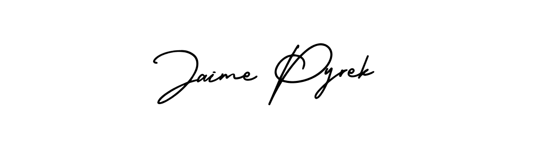 Check out images of Autograph of Jaime Pyrek name. Actor Jaime Pyrek Signature Style. AmerikaSignatureDemo-Regular is a professional sign style online. Jaime Pyrek signature style 3 images and pictures png