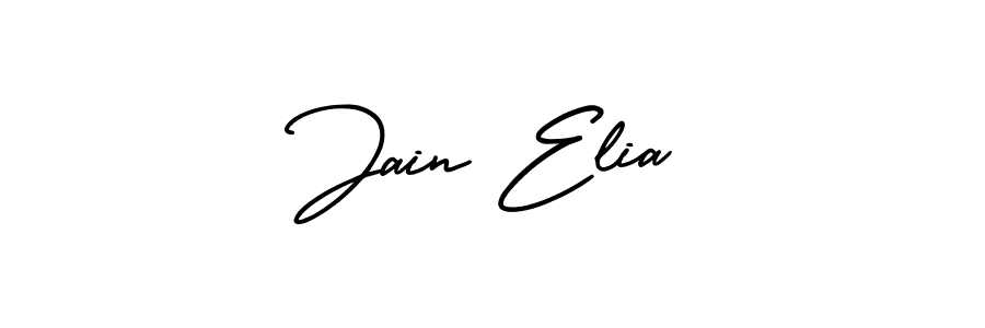 The best way (AmerikaSignatureDemo-Regular) to make a short signature is to pick only two or three words in your name. The name Jain Elia include a total of six letters. For converting this name. Jain Elia signature style 3 images and pictures png