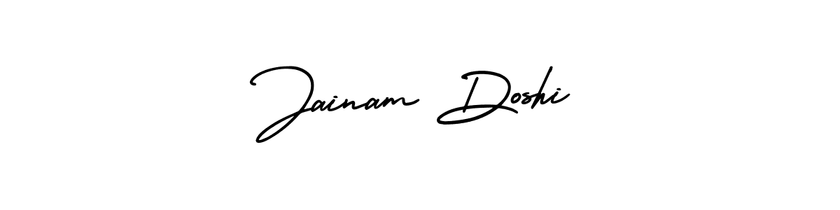 How to make Jainam Doshi name signature. Use AmerikaSignatureDemo-Regular style for creating short signs online. This is the latest handwritten sign. Jainam Doshi signature style 3 images and pictures png