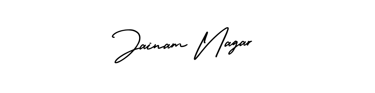 Make a beautiful signature design for name Jainam Nagar. With this signature (AmerikaSignatureDemo-Regular) style, you can create a handwritten signature for free. Jainam Nagar signature style 3 images and pictures png