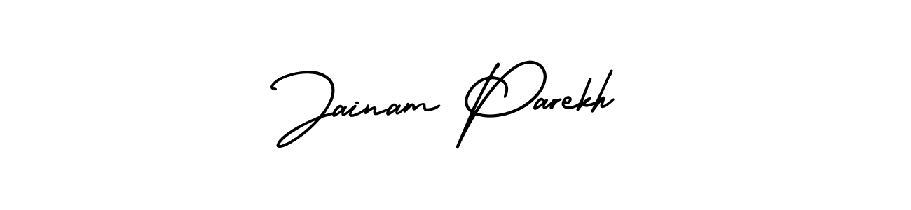 Also You can easily find your signature by using the search form. We will create Jainam Parekh name handwritten signature images for you free of cost using AmerikaSignatureDemo-Regular sign style. Jainam Parekh signature style 3 images and pictures png