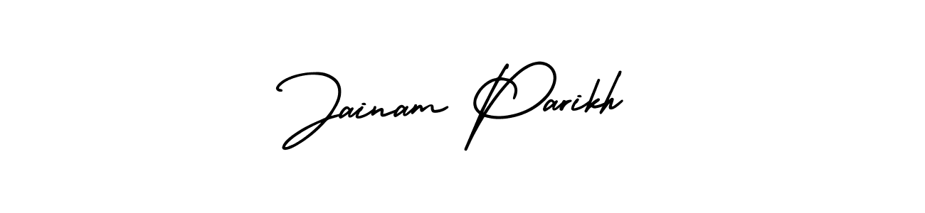 AmerikaSignatureDemo-Regular is a professional signature style that is perfect for those who want to add a touch of class to their signature. It is also a great choice for those who want to make their signature more unique. Get Jainam Parikh name to fancy signature for free. Jainam Parikh signature style 3 images and pictures png