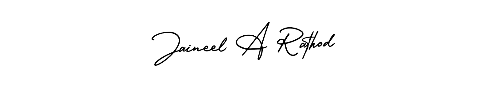 Also You can easily find your signature by using the search form. We will create Jaineel A Rathod name handwritten signature images for you free of cost using AmerikaSignatureDemo-Regular sign style. Jaineel A Rathod signature style 3 images and pictures png
