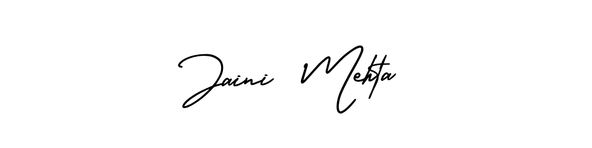 How to make Jaini  Mehta signature? AmerikaSignatureDemo-Regular is a professional autograph style. Create handwritten signature for Jaini  Mehta name. Jaini  Mehta signature style 3 images and pictures png