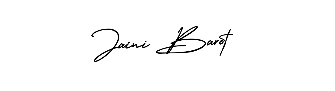 How to Draw Jaini Barot signature style? AmerikaSignatureDemo-Regular is a latest design signature styles for name Jaini Barot. Jaini Barot signature style 3 images and pictures png