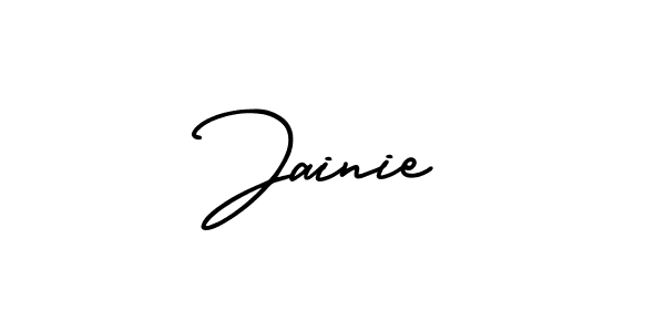 Similarly AmerikaSignatureDemo-Regular is the best handwritten signature design. Signature creator online .You can use it as an online autograph creator for name Jainie. Jainie signature style 3 images and pictures png