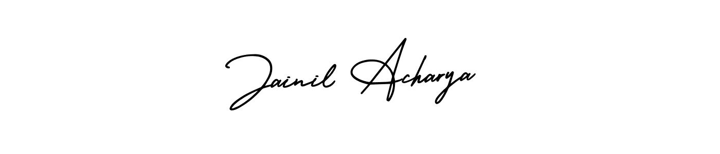 Jainil Acharya stylish signature style. Best Handwritten Sign (AmerikaSignatureDemo-Regular) for my name. Handwritten Signature Collection Ideas for my name Jainil Acharya. Jainil Acharya signature style 3 images and pictures png