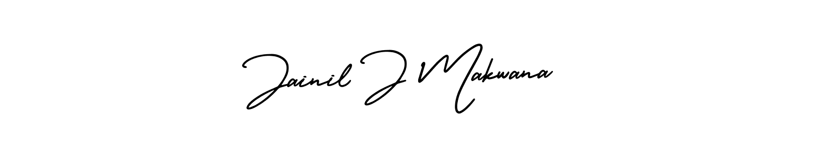 How to make Jainil J Makwana signature? AmerikaSignatureDemo-Regular is a professional autograph style. Create handwritten signature for Jainil J Makwana name. Jainil J Makwana signature style 3 images and pictures png