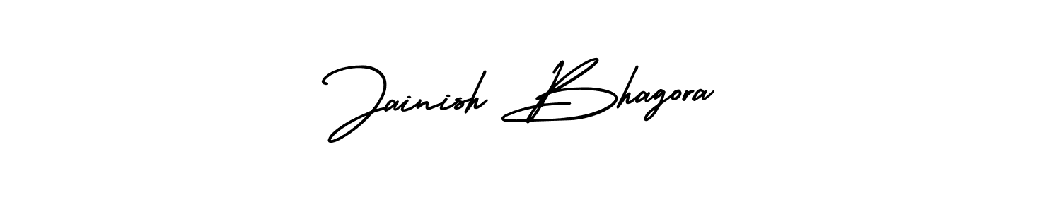 Make a beautiful signature design for name Jainish Bhagora. With this signature (AmerikaSignatureDemo-Regular) style, you can create a handwritten signature for free. Jainish Bhagora signature style 3 images and pictures png