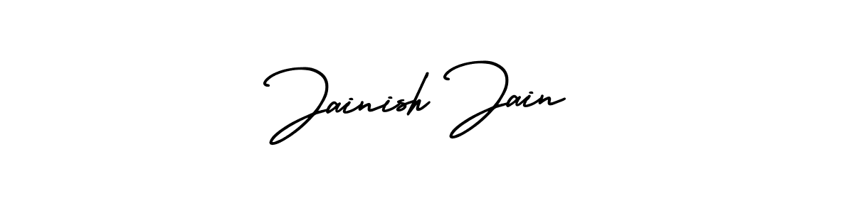 Make a beautiful signature design for name Jainish Jain. With this signature (AmerikaSignatureDemo-Regular) style, you can create a handwritten signature for free. Jainish Jain signature style 3 images and pictures png