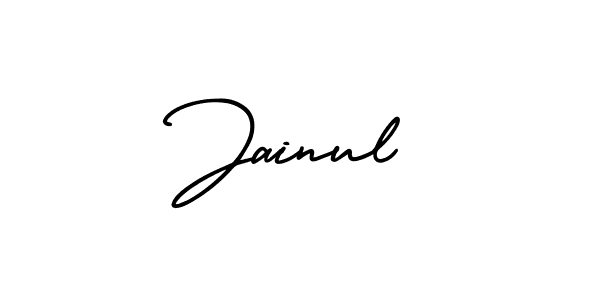 Jainul stylish signature style. Best Handwritten Sign (AmerikaSignatureDemo-Regular) for my name. Handwritten Signature Collection Ideas for my name Jainul. Jainul signature style 3 images and pictures png