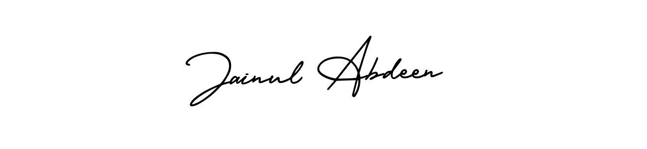 Use a signature maker to create a handwritten signature online. With this signature software, you can design (AmerikaSignatureDemo-Regular) your own signature for name Jainul Abdeen. Jainul Abdeen signature style 3 images and pictures png