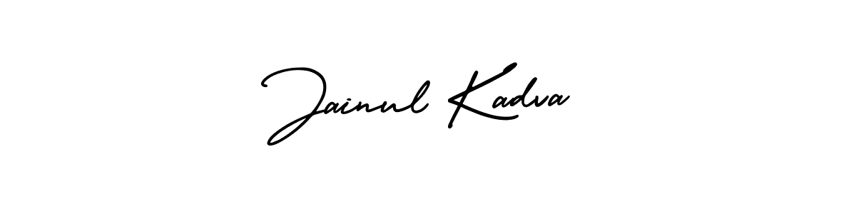 Design your own signature with our free online signature maker. With this signature software, you can create a handwritten (AmerikaSignatureDemo-Regular) signature for name Jainul Kadva. Jainul Kadva signature style 3 images and pictures png