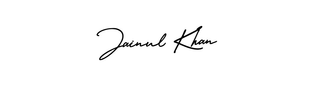 Design your own signature with our free online signature maker. With this signature software, you can create a handwritten (AmerikaSignatureDemo-Regular) signature for name Jainul Khan. Jainul Khan signature style 3 images and pictures png