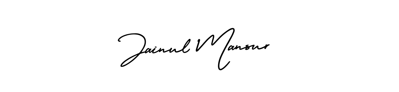 How to make Jainul Mansur signature? AmerikaSignatureDemo-Regular is a professional autograph style. Create handwritten signature for Jainul Mansur name. Jainul Mansur signature style 3 images and pictures png