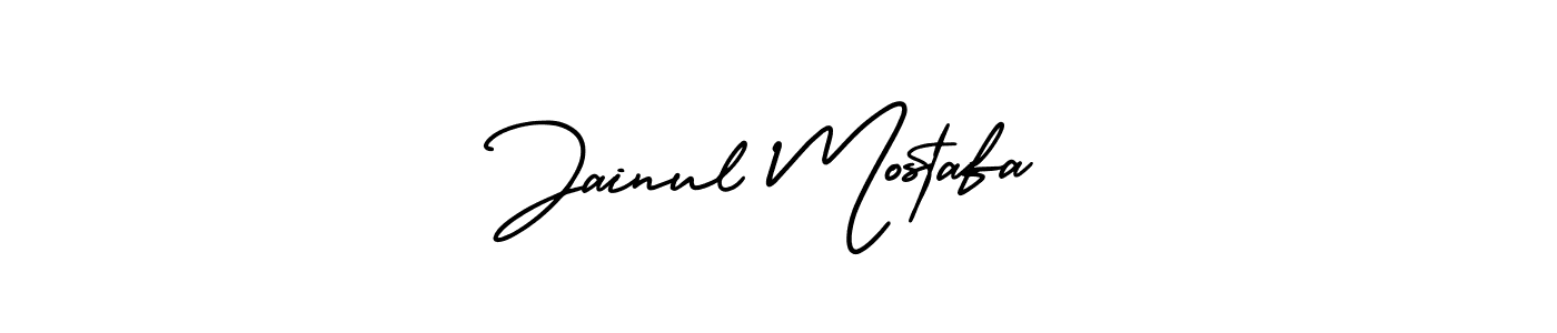 Design your own signature with our free online signature maker. With this signature software, you can create a handwritten (AmerikaSignatureDemo-Regular) signature for name Jainul Mostafa. Jainul Mostafa signature style 3 images and pictures png