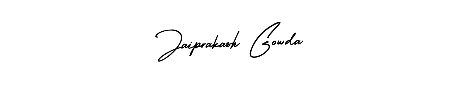 The best way (AmerikaSignatureDemo-Regular) to make a short signature is to pick only two or three words in your name. The name Jaiprakash Gowda include a total of six letters. For converting this name. Jaiprakash Gowda signature style 3 images and pictures png